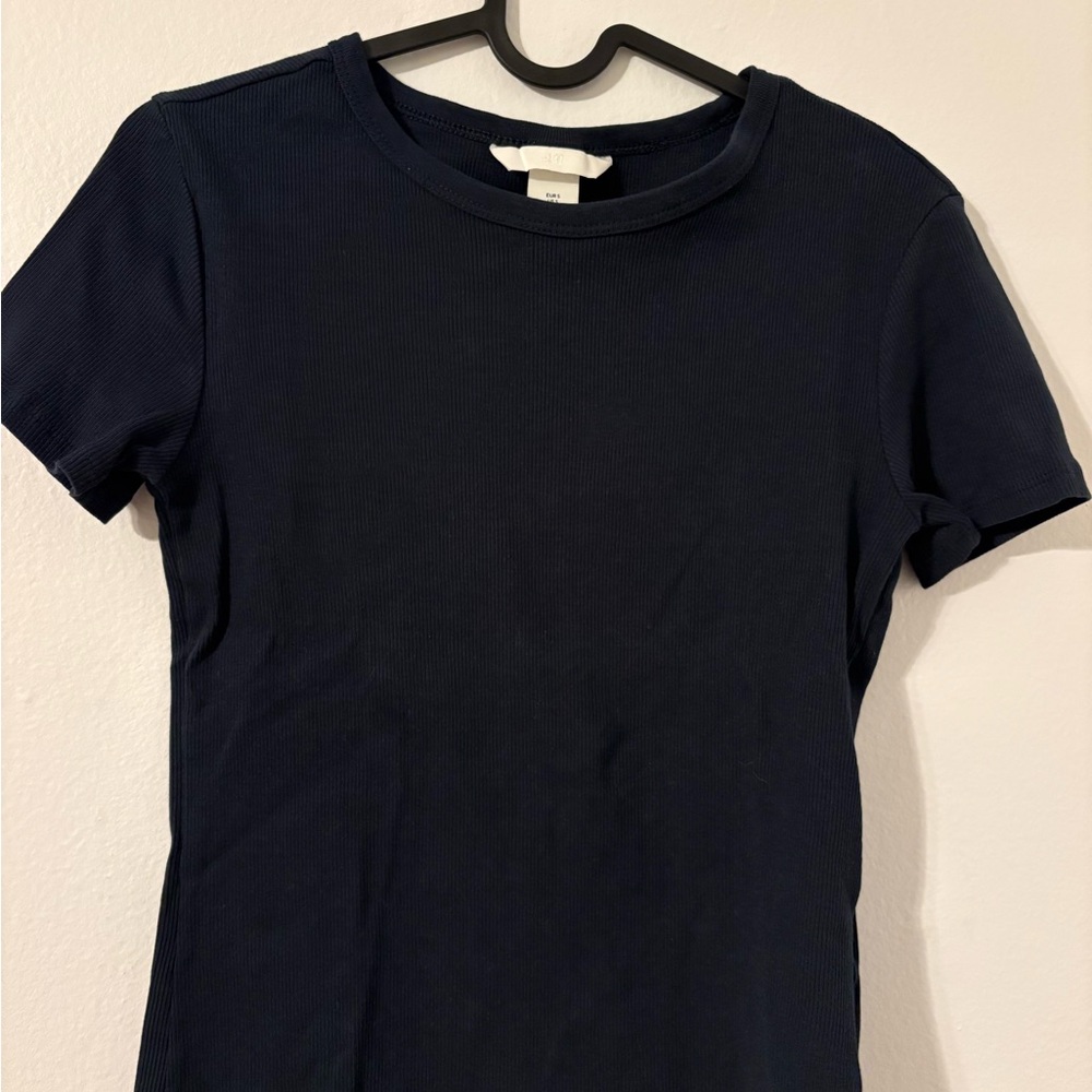 H&M Dark Blue Short Sleeve Tee